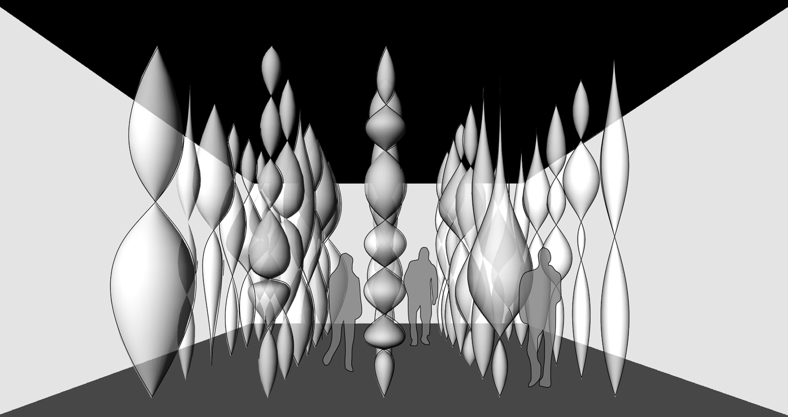 Rendering of threads spinning